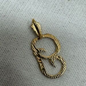 14k Yellow Gold Letter G Initial Charm